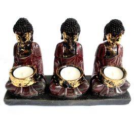   Antik Stílusú Buddha - "A Három Hűséges" Mécsestartó