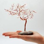 Nagy Drágakő Szerencsefa - Kőkvarc Fekete Achát Alapon (100 kő)