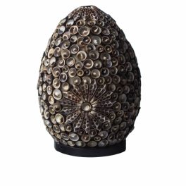 Boho Kagyló Lámpa - Barna Ovális - 20cm
