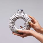 Kerek Váza - Krémszínű 18cm