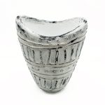 Széles Nyakú Váza - Krémszínű 22cm