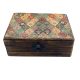 Közepes Színes Bevonatú Fa Doboz - 15x10x6cm - Mozaik Minta