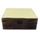 Nagy Színes Bevonatú Fa Doboz - 20x15x7.5cm - Krémszínű