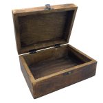 Nagy Színes Bevonatú Fa Doboz - 20x15x7.5cm - Fekete