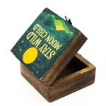Kicsi Színes Bevonatú Fa Doboz - Stay wild moon child