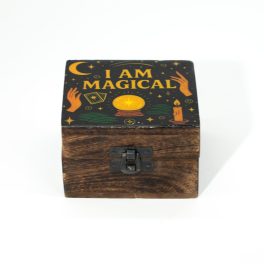 Kicsi Színes Bevonatú Fa Doboz  - I am magical