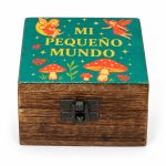 Kicsi Színes Bevonatú Fa Doboz  - Mi pequeno mundo