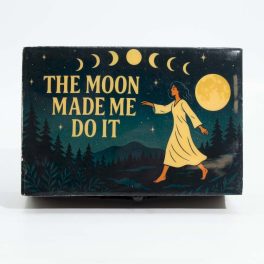   Közepes Színes Bevonatú Fa Doboz  - The moon made me do it