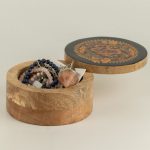 Kerek Színes Bevonatú Fa Doboz - Dragon yin yang