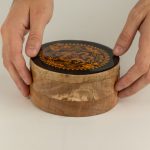 Kerek Színes Bevonatú Fa Doboz - Dragon yin yang