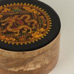 Kerek Színes Bevonatú Fa Doboz - Dragon yin yang