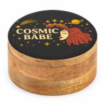 Kerek Színes Bevonatú Fa Doboz  - Cosmic babe