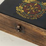 Közepes Színes Bevonatú Fa Doboz  - Compass of life