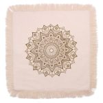 Lótusz Mandala Párnahuzat - 60x60cm - bronz