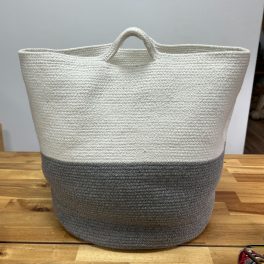 Pamut Kötél Tároló Kosár 45x40cm - Szürke