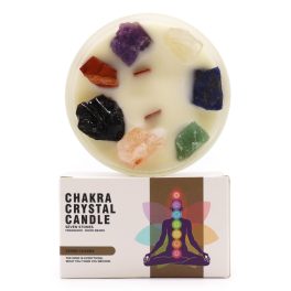 Chakra gyertya kristályokkal - 7 Chakra