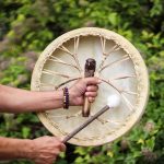 A sólyom szelleme - sámán dob és ütő - hangolható- 40cm