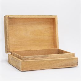 Nagy Doboz 21.5x14x6.3cm - Buddha -Fekete Díszített