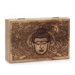 Nagy Doboz 21.5x14x6.3cm - Buddha -Fekete Díszített