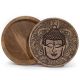 Nagy Kerek Doboz17.5x7.5cm - Buddha -Fekete Díszített