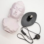 Buddha lámpa – repedezett hatás, rózsaszín– ovális talp