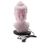Buddha lámpa – repedezett hatás, rózsaszín– ovális talp - EU csatlakozó