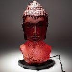 Buddha lámpa – repedezett hatás, láva– ovális talp - EU csatlakozó