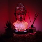 Buddha lámpa – repedezett hatás, láva– ovális talp