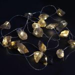LED Fényfüzér Kristályokkal - Citrin