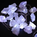 LED Fényfüzér Kristályokkal - Kőkvarc