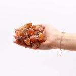 LED Fényfüzér Kristályokkal - Narancsszínű Jade Kő