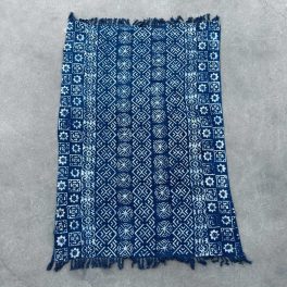 Kézműves Indigó Ágytakaró - 170x120cm - Desi Minták