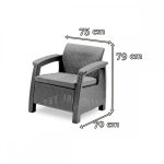 Corfu Big duo kerti bútor garnitúra futura asztallal