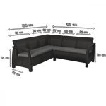 Corfu relax műrattan kerti sarokgarnitúra