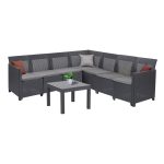 Claire XII 7 személyes sarokgarnitúra orlando asztallal