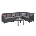 Claire XI 7 személyes sarokgarnitúra orlando asztallal