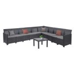 Claire XV 10 személyes sarokgarnitúra orlando asztallal