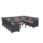 Claire XIII 11 személyes sarokgarnitúra orlando asztallal