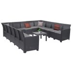 Claire XVII 13 személyes sarokgarnitúra orlando asztallal