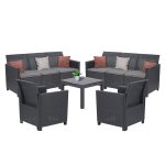 Claire VI 8 személyes kerti bútor garnitúra orlando asztallal