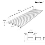 Akusztikus falpanel bambusz hatású 260x60x1,8 cm