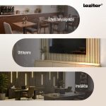 Akusztikus falpanel bambusz hatású 260x60x1,8 cm