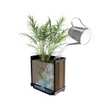 Deco szögletes magasított műanyag virágláda 74 L