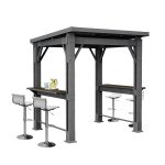 Kerti grill pavilon, pulttal, tetővel