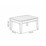 Atlas linea műanyag kertibútor szett párnával