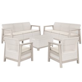   Scandi Love max linea duo kerti bútor szett jute tárolós asztallal