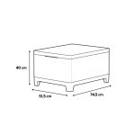 Scandi Box max linea duo kerti bútor szett jute tárolós asztallal