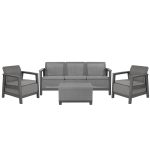 Scandi Love linea duo kerti bútor szett jute tárolós asztallal