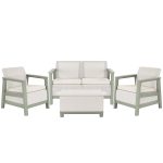 Scandi linea kerti bútor szett jute tárolós asztallal