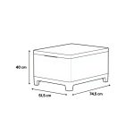 Scandi linea kerti bútor szett jute tárolós asztallal